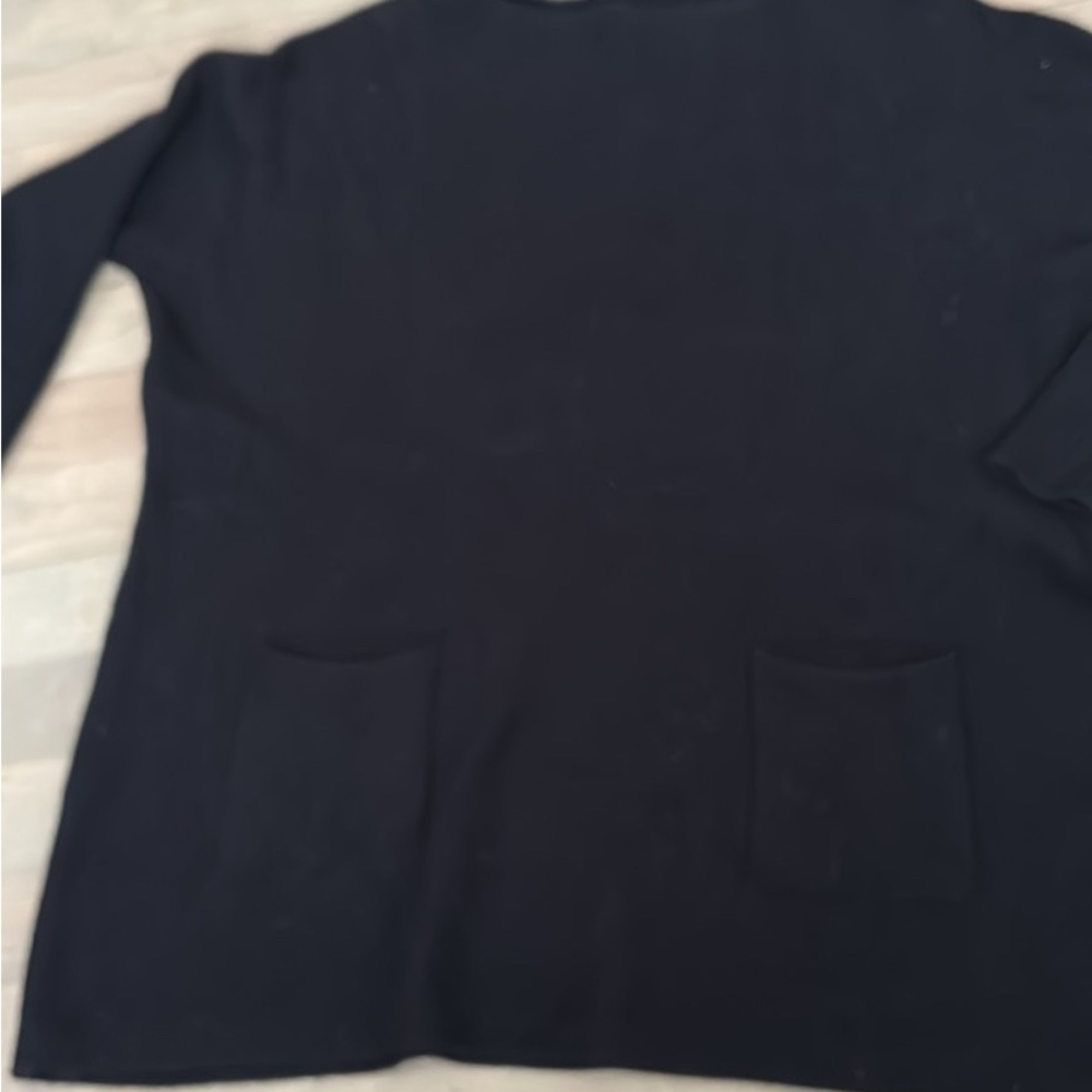 Black oversize Sweater with pockets made in Italy M-L